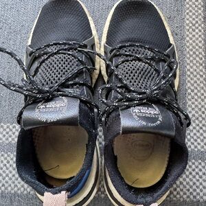 Adidas Black and Beige Athletic Shoes